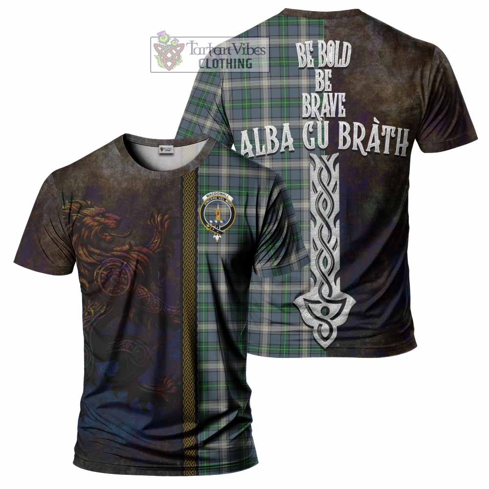 MacDowall (McDowall) Tartan Family Crest T-Shirt Alba Gu Brath Be Brave Lion Ancient Style - Tartan Vibes Clothing