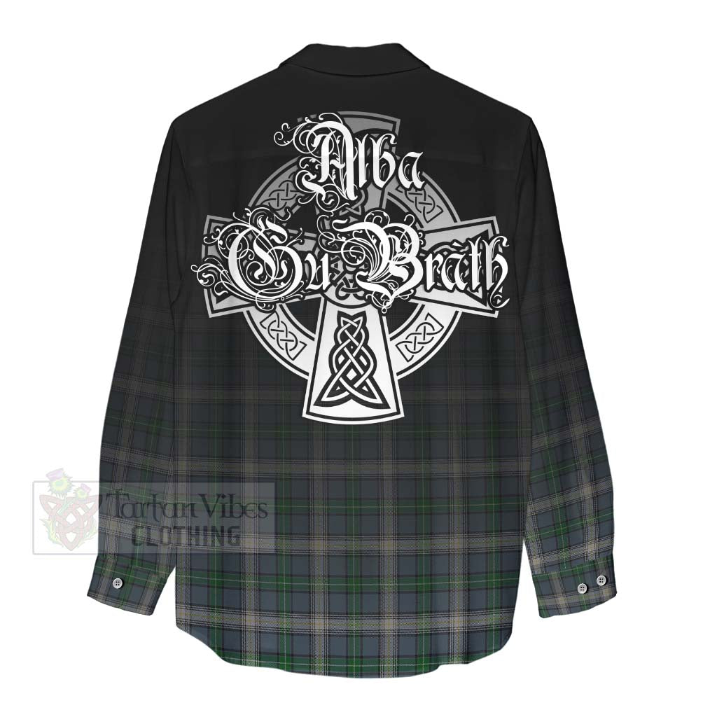 MacDowall (McDowall) Tartan Women's Casual Shirt Featuring Alba Gu Brath Family Crest Celtic Inspired - Tartan Vibes Clothing