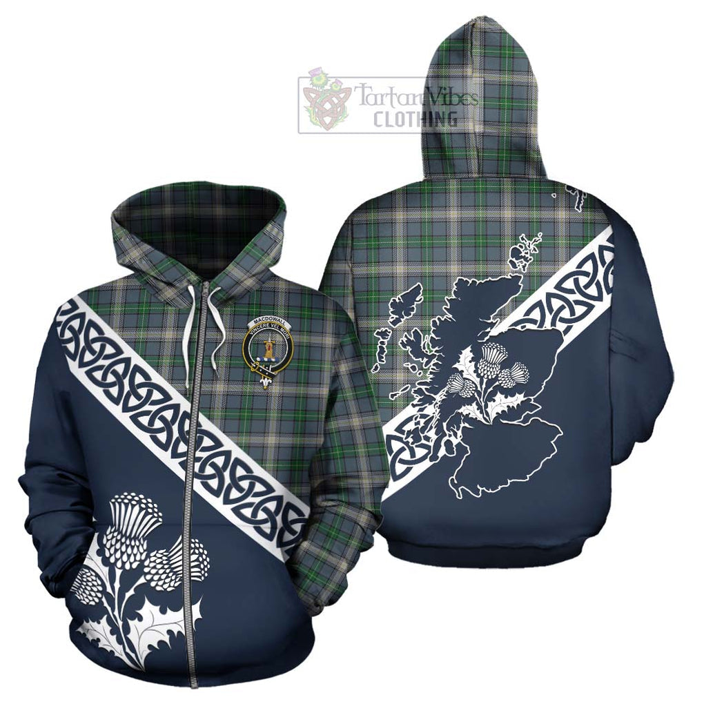 MacDowall (McDowall) Tartan Hoodie Featuring Thistle and Scotland Map - Tartan Vibes Clothing
