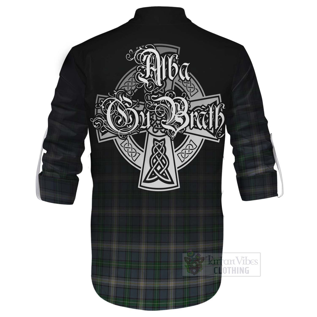MacDowall (McDowall) Tartan Ghillie Kilt Shirt Featuring Alba Gu Brath Family Crest Celtic Inspired - Tartan Vibes Clothing