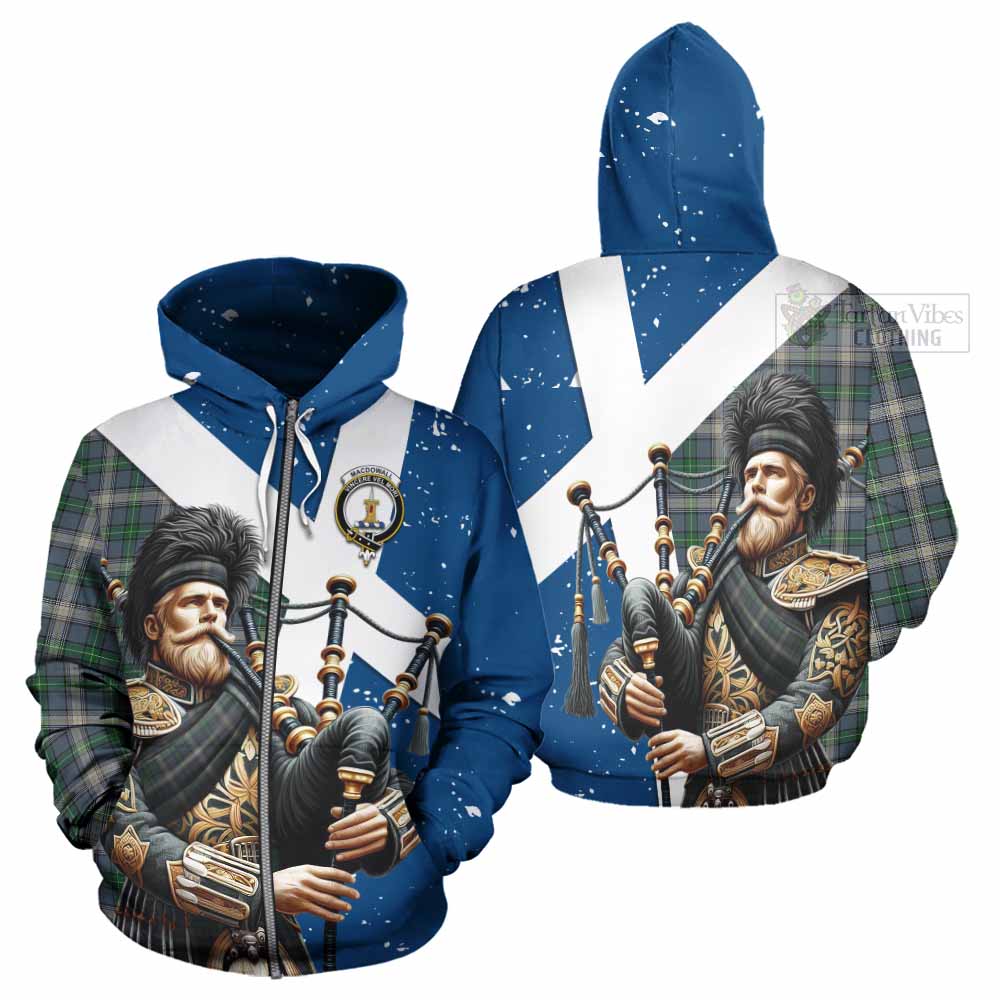 MacDowall (McDowall) Tartan Hoodie with Family Crest Scottish Bagpiper Vibes - Tartan Vibes Clothing