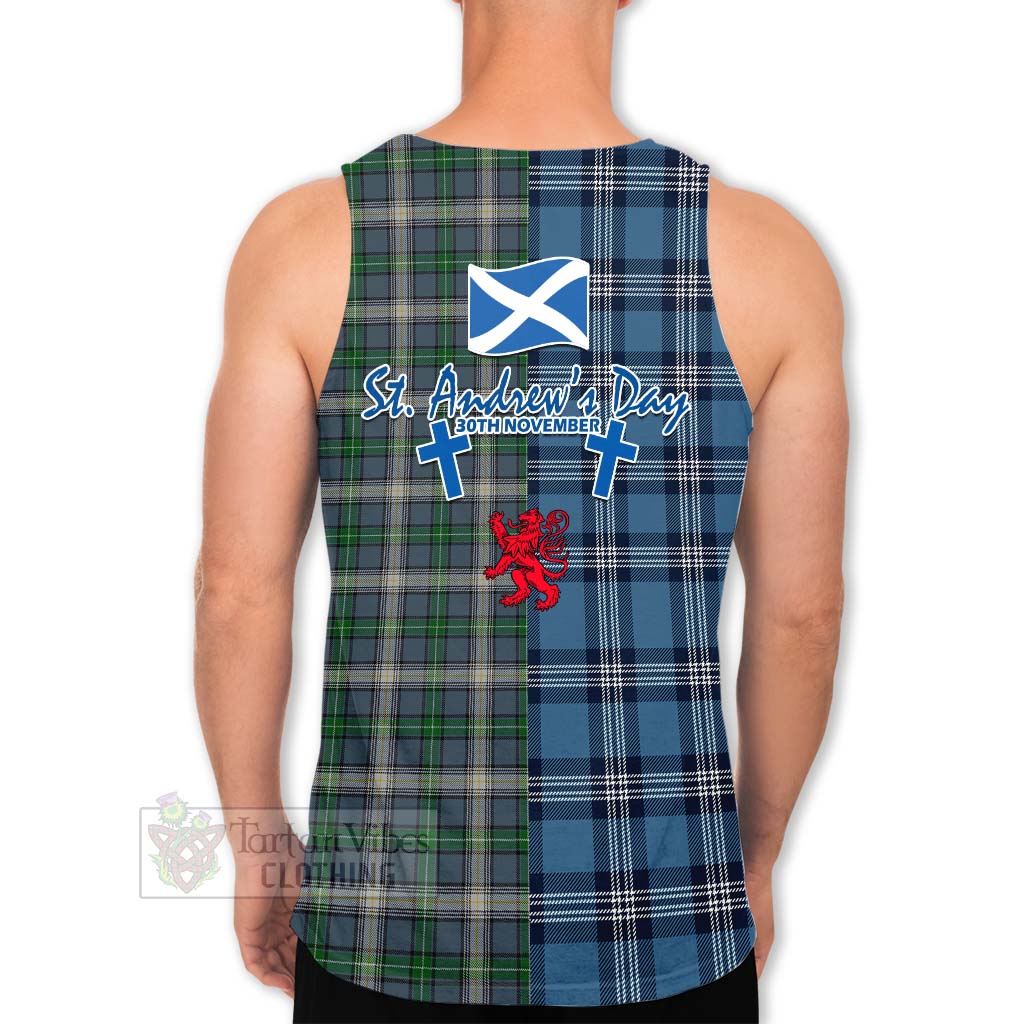 MacDowall (McDowall) Tartan Men's Tank Top Happy St. Andrew's Day Half Tartan Style - Tartan Vibes Clothing