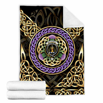 MacDowall (McDowall) Clan Crest Blanket Celtic Scottish Thistle