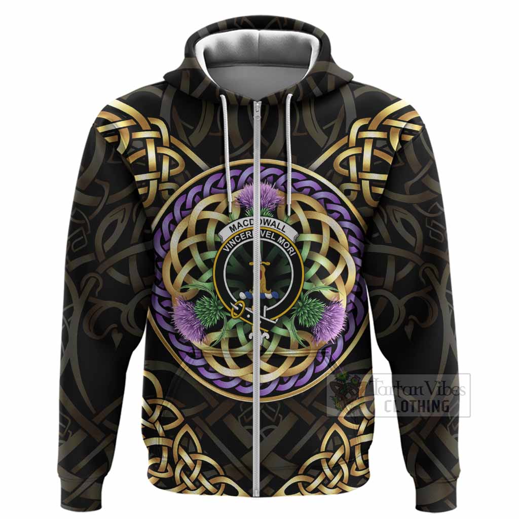 MacDowall (McDowall) Clan Crest Hoodie Celtic Scottish Thistle Zip Hoodie - Tartan Vibes Clothing