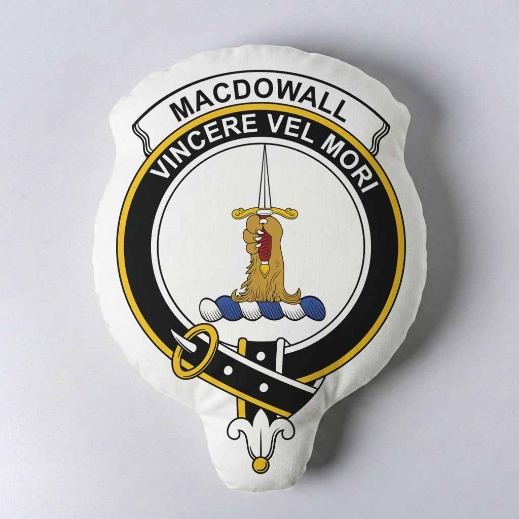 MacDowall (McDowall) Clan Crest Shaped Throw Pillow, Scottish Clan Badge Decorative Pillow