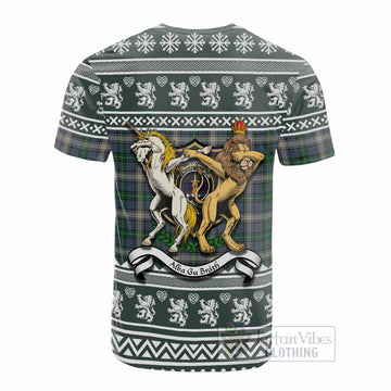 MacDowall (McDowall) Clan Tartan Crest Christmas Cotton T-shirt Coat of Arms Funny Style