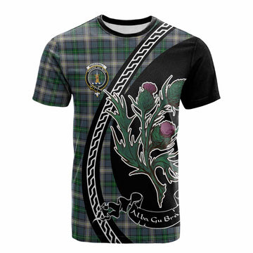 MacDowall (McDowall) Family Crest Tartan Cotton T-shirt Alba Thistle Inspired
