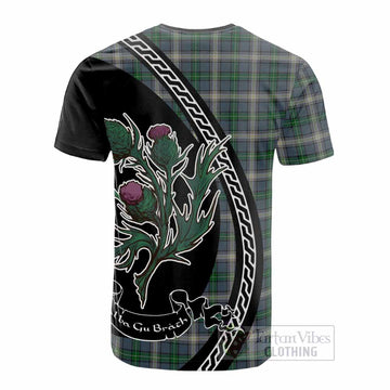 MacDowall (McDowall) Family Crest Tartan Cotton T-shirt Alba Thistle Inspired