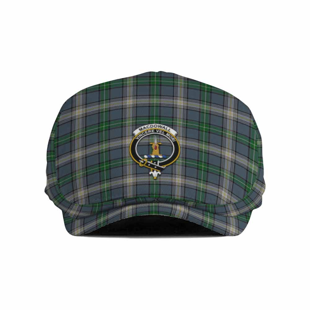 MacDowall (McDowall) Family Crest Tartan Jeff Cap, Tartan Flat Cap