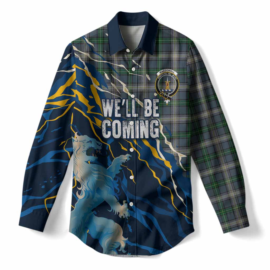 MacDowall (McDowall) Scotland Tartan Women Casual Shirt WC2026 Football - We'll Be Coming