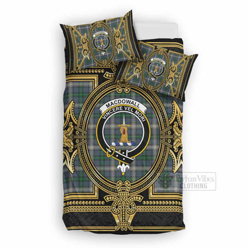 MacDowall (McDowall) Scottish Tartan Crest Bedding Set Royal Stylized