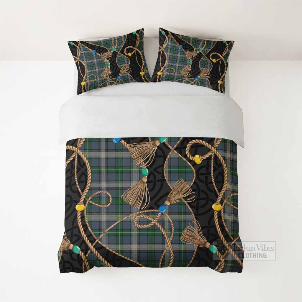 MacDowall (McDowall) Scottish Tartan Twisted Ropes Stylized Bedding Set - Tartan Vibes Clothing