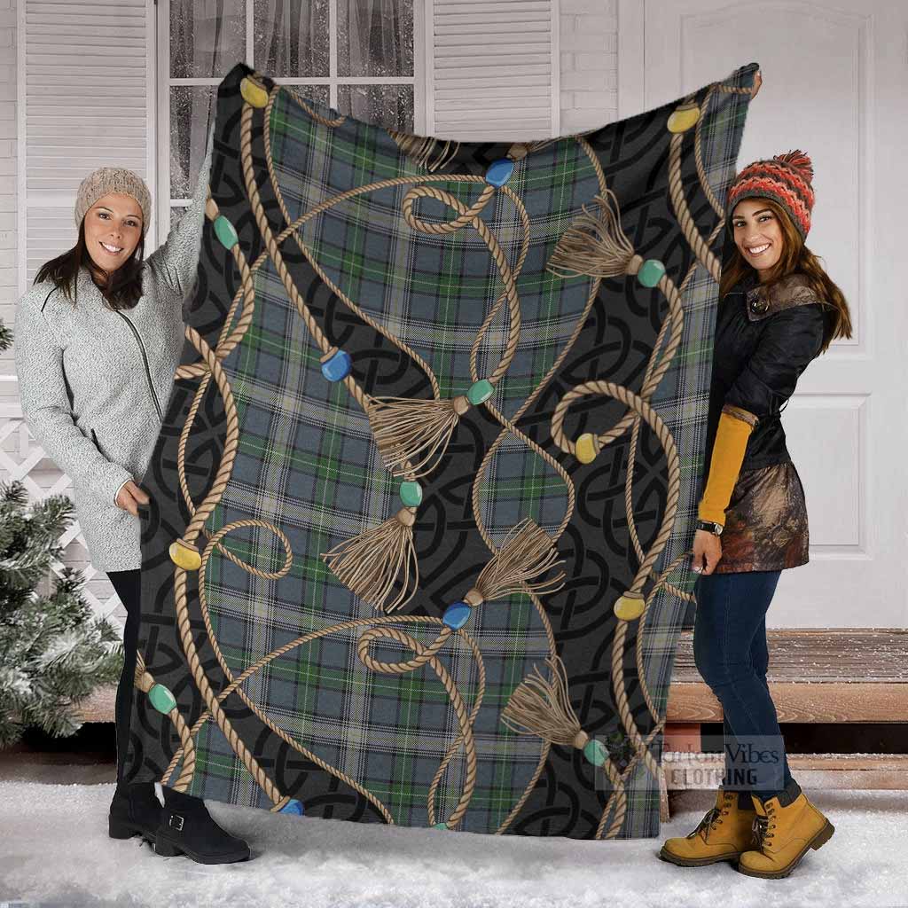 MacDowall (McDowall) Scottish Tartan Twisted Ropes Stylized Blanket - Tartan Vibes Clothing