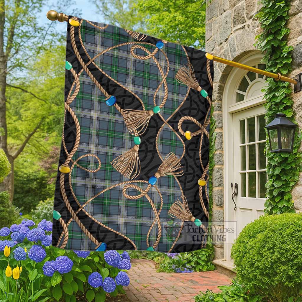 MacDowall (McDowall) Scottish Tartan Twisted Ropes Stylized Garden Flag - Tartan Vibes Clothing