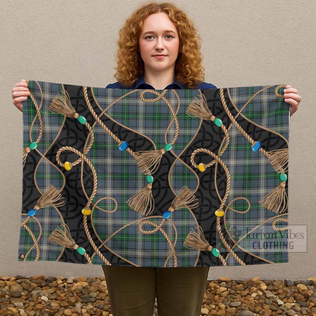 MacDowall (McDowall) Scottish Tartan Twisted Ropes Stylized House Flag - Tartan Vibes Clothing
