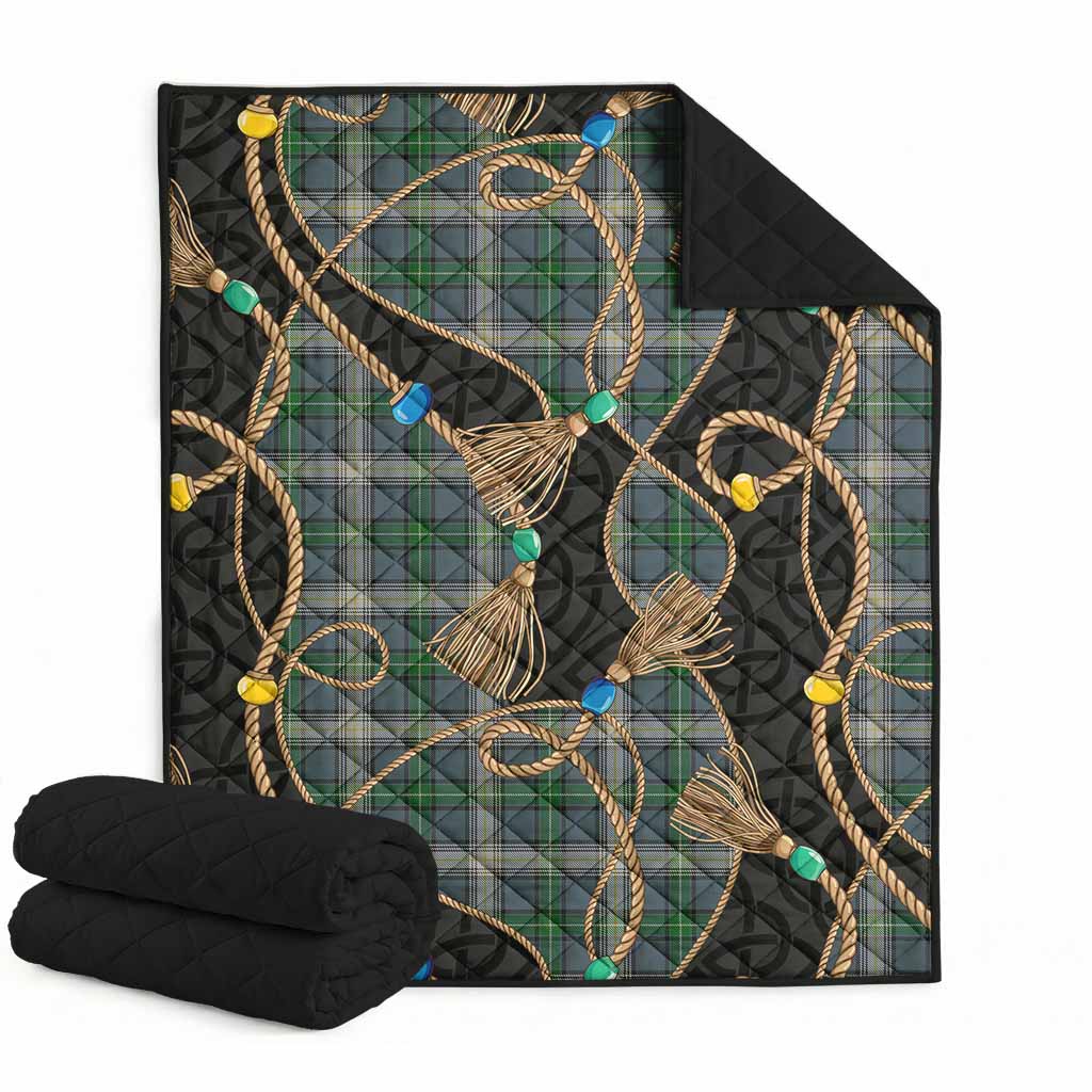 MacDowall (McDowall) Scottish Tartan Twisted Ropes Stylized Premium Quilt Super King Quilt 91" x 110" - Tartan Vibes Clothing