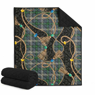 MacDowall (McDowall) Scottish Tartan Twisted Ropes Stylized Premium Quilt Super King Quilt 91" x 110" - Tartan Vibes Clothing