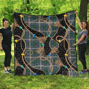 MacDowall (McDowall) Scottish Tartan Twisted Ropes Stylized Premium Quilt - Tartan Vibes Clothing