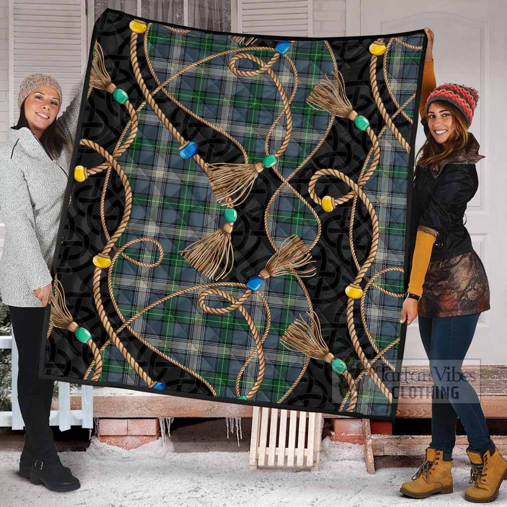 MacDowall (McDowall) Scottish Tartan Twisted Ropes Stylized Premium Quilt - Tartan Vibes Clothing