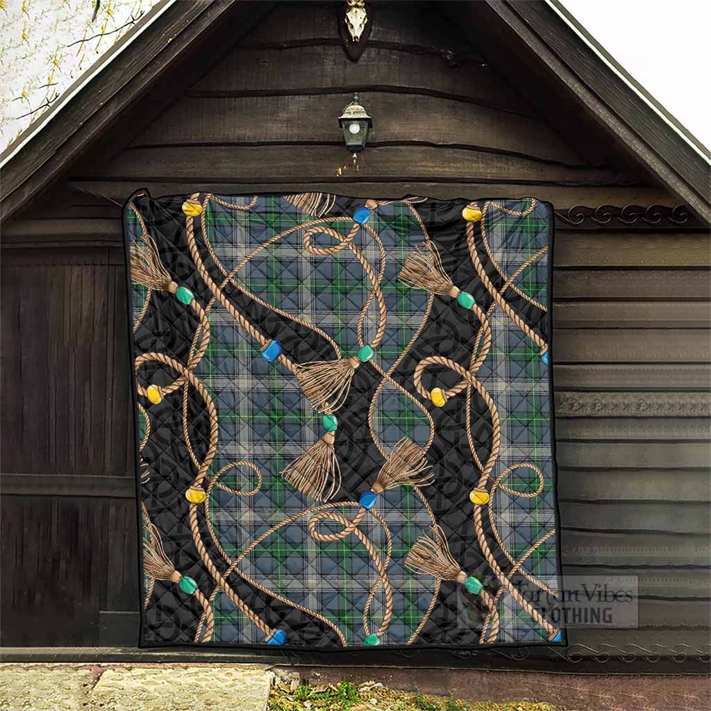 MacDowall (McDowall) Scottish Tartan Twisted Ropes Stylized Premium Quilt - Tartan Vibes Clothing