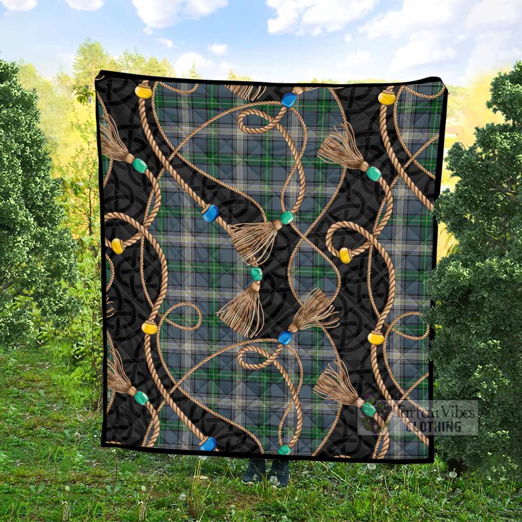MacDowall (McDowall) Scottish Tartan Twisted Ropes Stylized Premium Quilt - Tartan Vibes Clothing