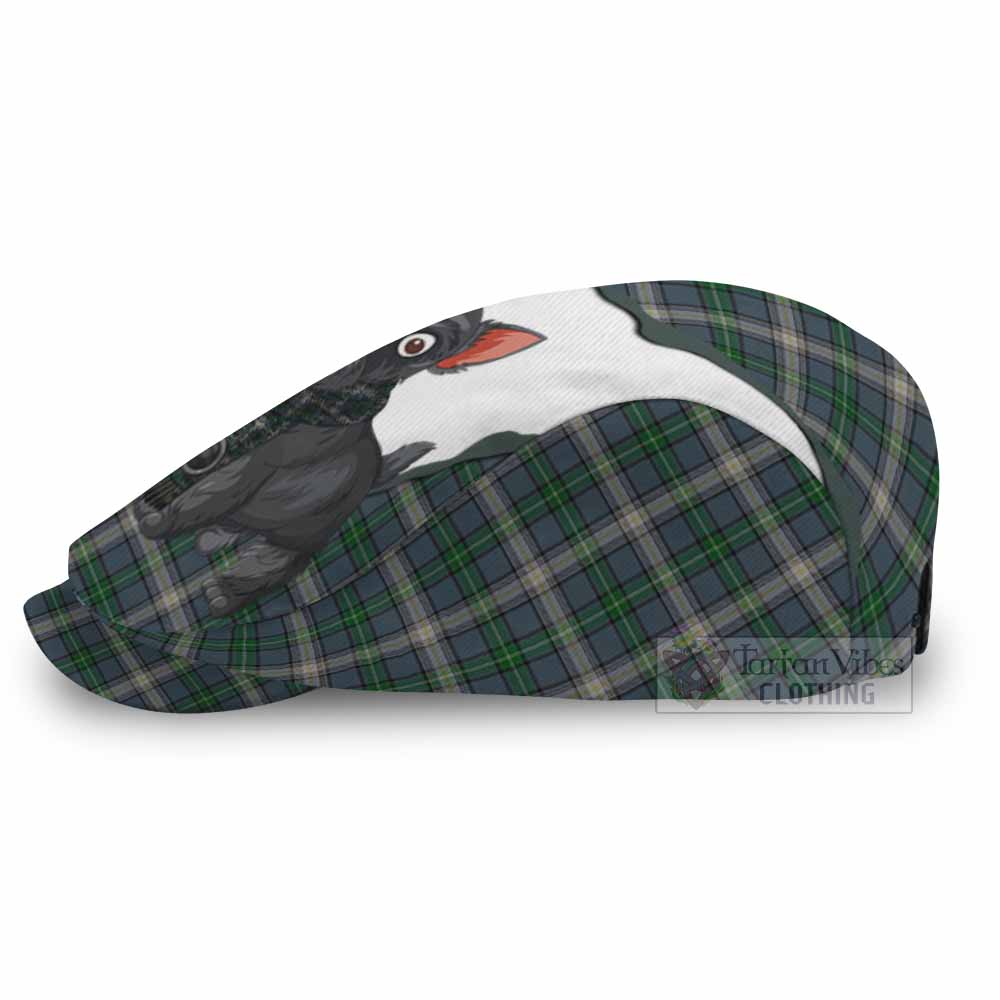 MacDowall (McDowall) Scottish Terrier Tartan Flat Cap, Jeff Cap Thistle Heritage Art - Tartan Vibes Clothing