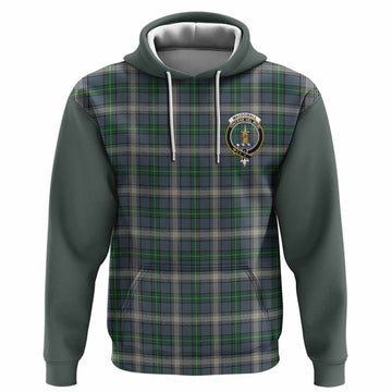 MacDowall (McDowall) Tartan Accent Hoodie with Family Crest