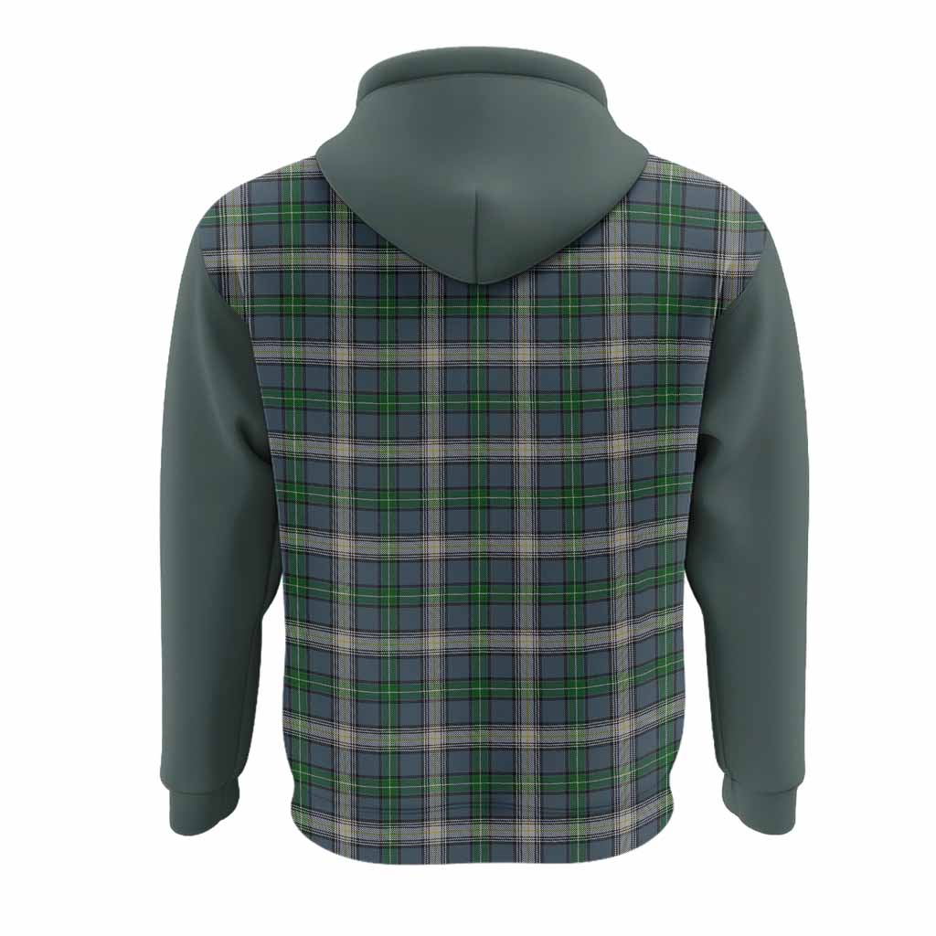 MacDowall (McDowall) Tartan Accent Hoodie with Family Crest