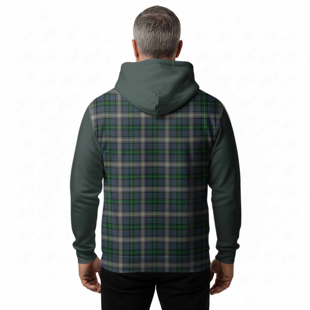 MacDowall (McDowall) Tartan Accent Hoodie with Family Crest