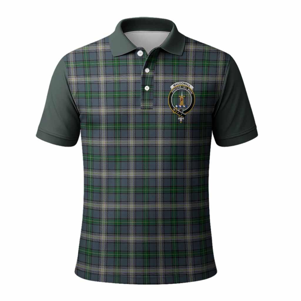 MacDowall (McDowall) Tartan Accent Polo Shirt with Family Crest