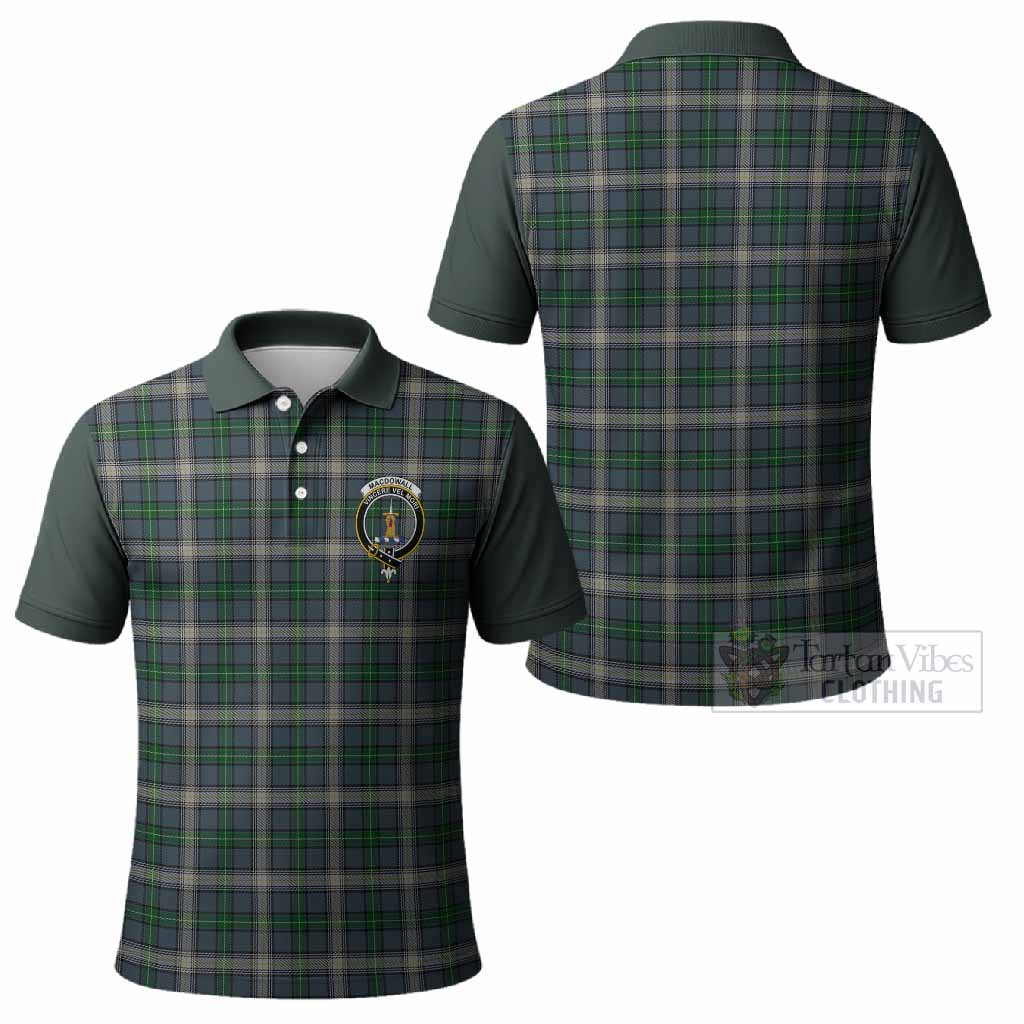 MacDowall (McDowall) Tartan Accent Polo Shirt with Family Crest