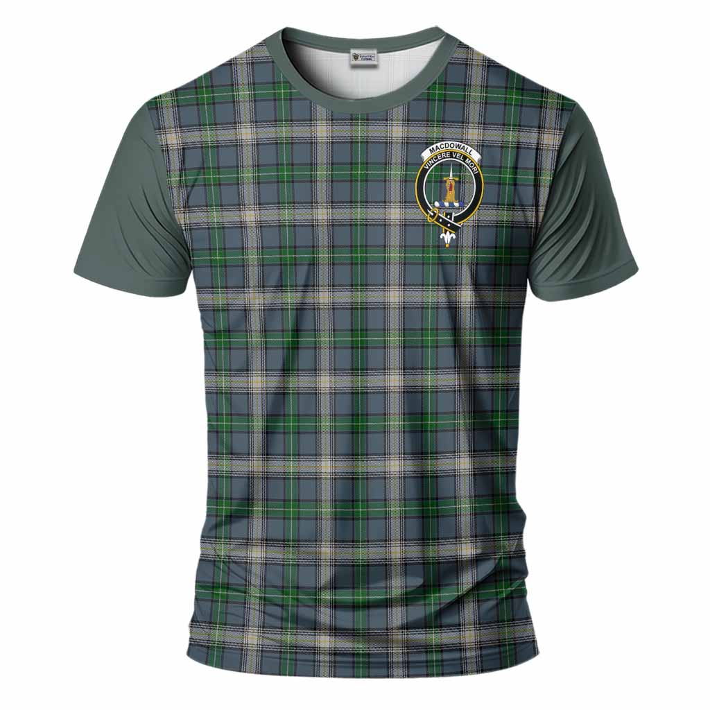 MacDowall (McDowall) Tartan Accent T-Shirt with Family Crest