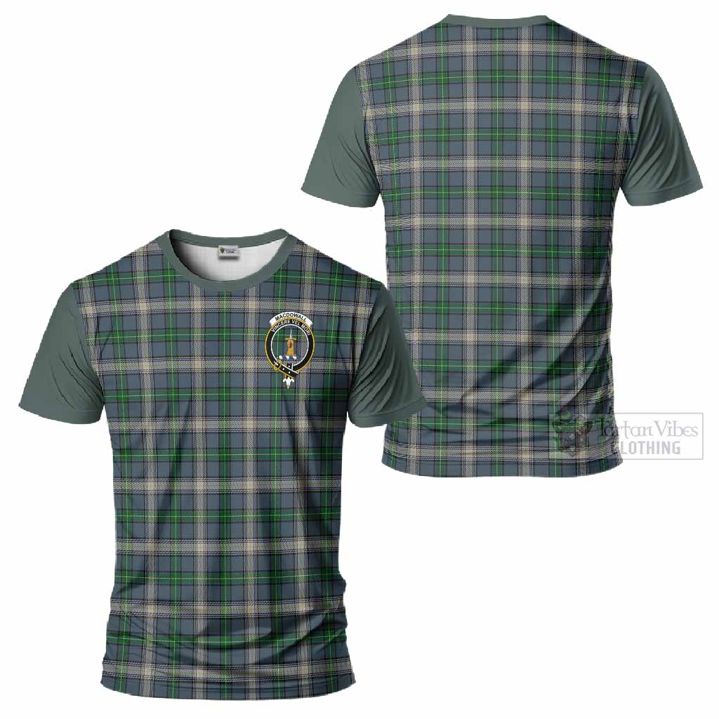 MacDowall (McDowall) Tartan Accent T-Shirt with Family Crest