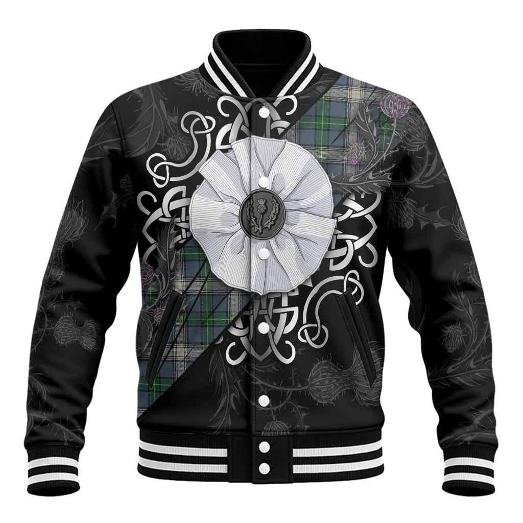 MacDowall (McDowall) Tartan Baseball Jacket Jacobite White Rose Unisex - Tartan Vibes Clothing