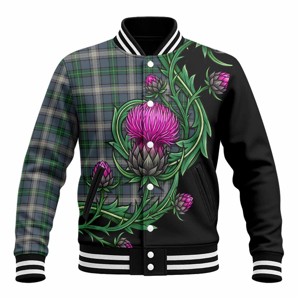 MacDowall (McDowall) Tartan Baseball Jacket Resilient Scottish Thistle Unisex - Tartan Vibes Clothing