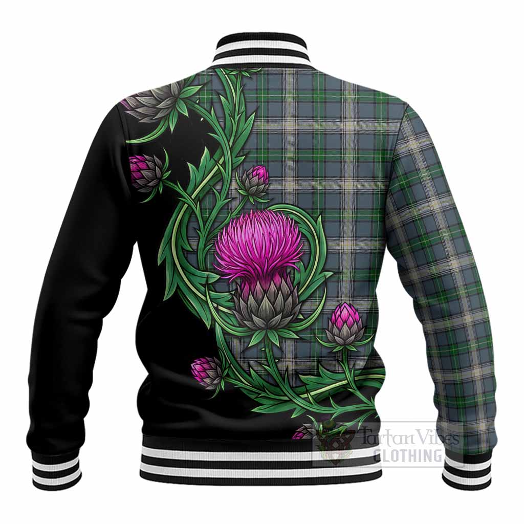 MacDowall (McDowall) Tartan Baseball Jacket Resilient Scottish Thistle - Tartan Vibes Clothing
