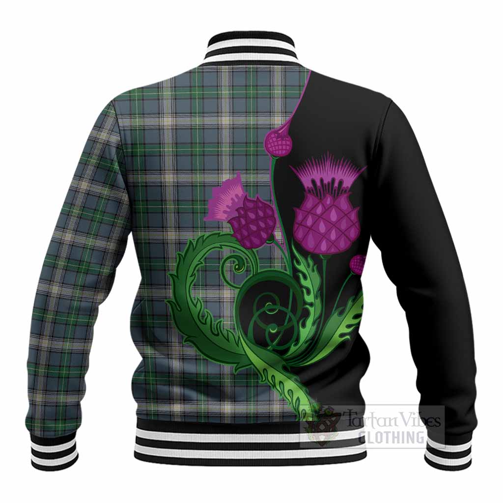 MacDowall (McDowall) Tartan Baseball Jacket Traditional Scottish Thistle - Tartan Vibes Clothing
