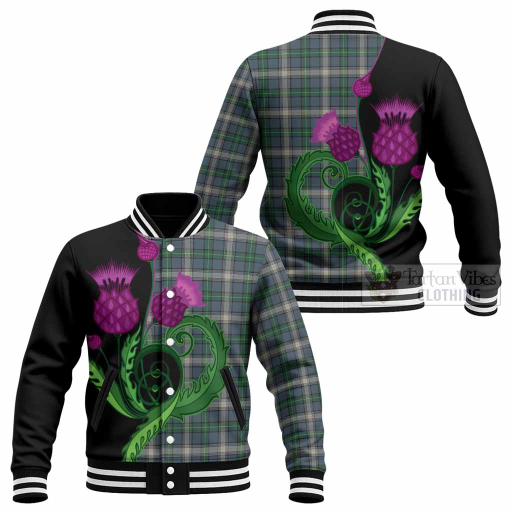 MacDowall (McDowall) Tartan Baseball Jacket Traditional Scottish Thistle - Tartan Vibes Clothing