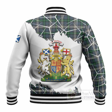 MacDowall (McDowall) Tartan Baseball Jacket with Family Crest and Lion Rampant Grunge Style