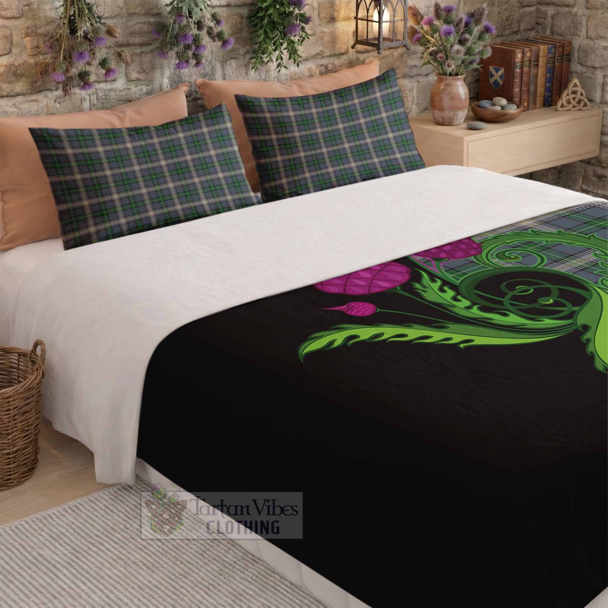 MacDowall (McDowall) Tartan Bedding Set Traditional Scottish Thistle - Tartan Vibes Clothing