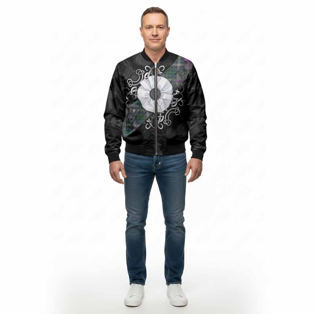 MacDowall (McDowall) Tartan Bomber Jacket Jacobite White Rose - Tartan Vibes Clothing