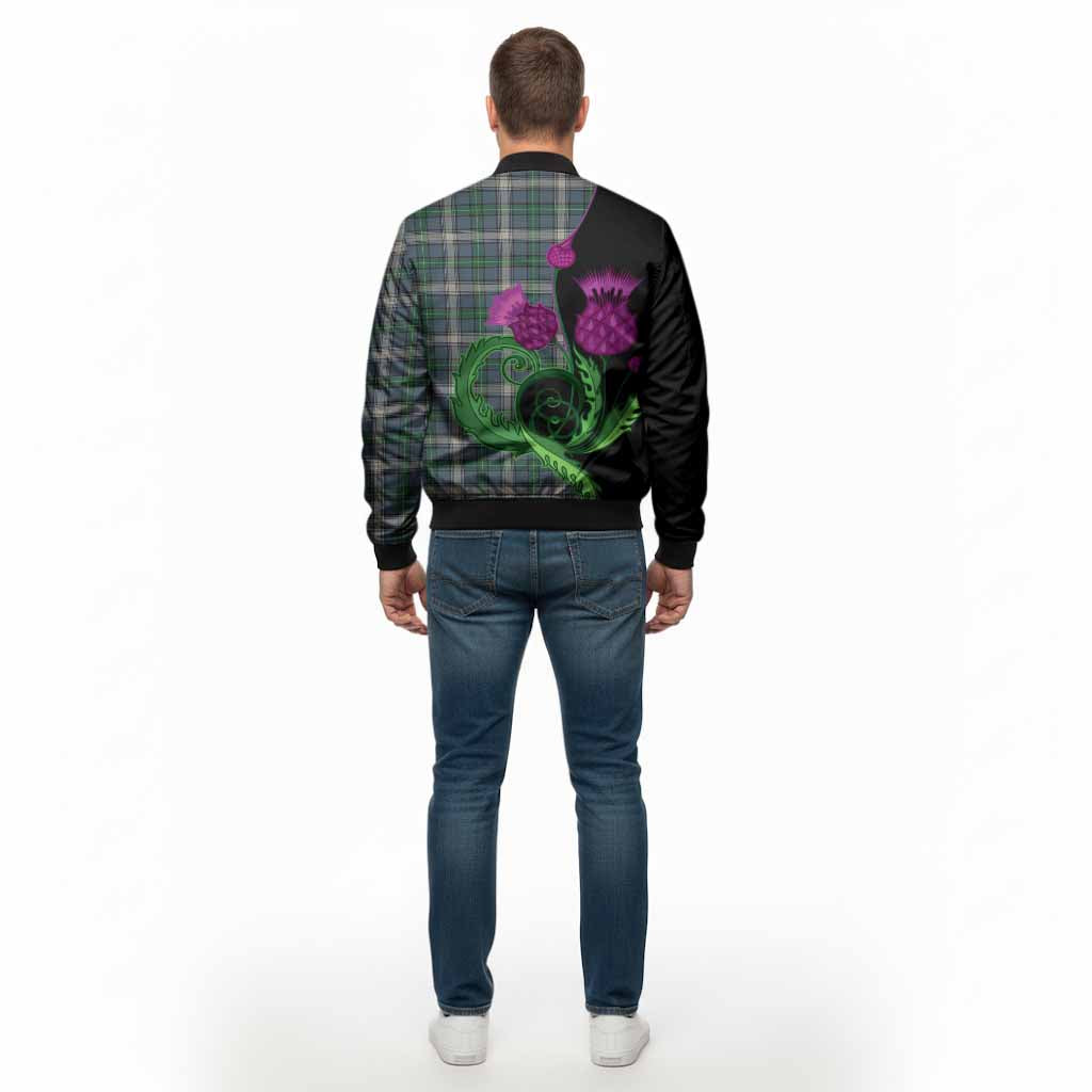 MacDowall (McDowall) Tartan Bomber Jacket Traditional Scottish Thistle - Tartan Vibes Clothing