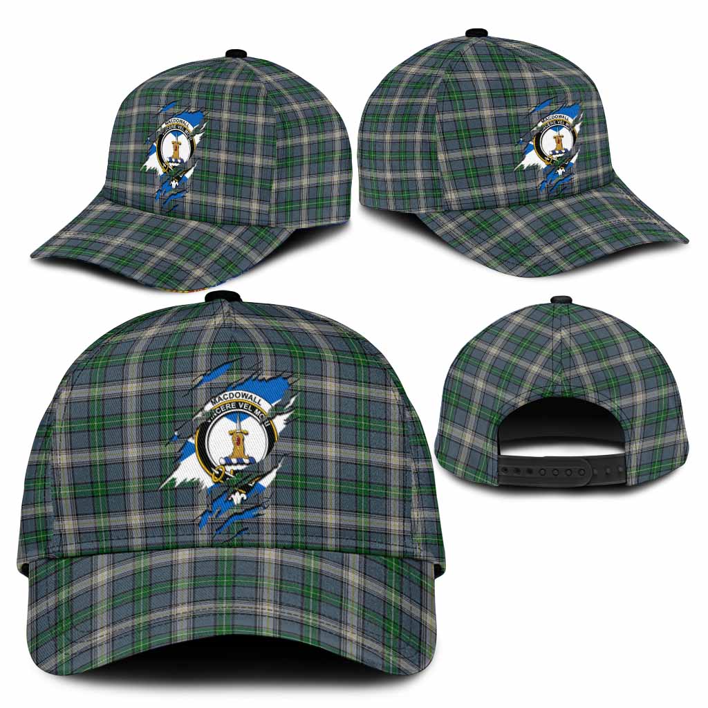 MacDowall (McDowall) Tartan Classic Cap with Family Crest In Me Style