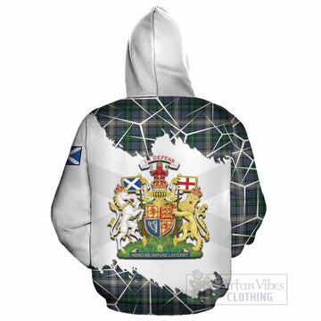 MacDowall (McDowall) Tartan Cotton Hoodie with Family Crest and Lion Rampant Grunge Style