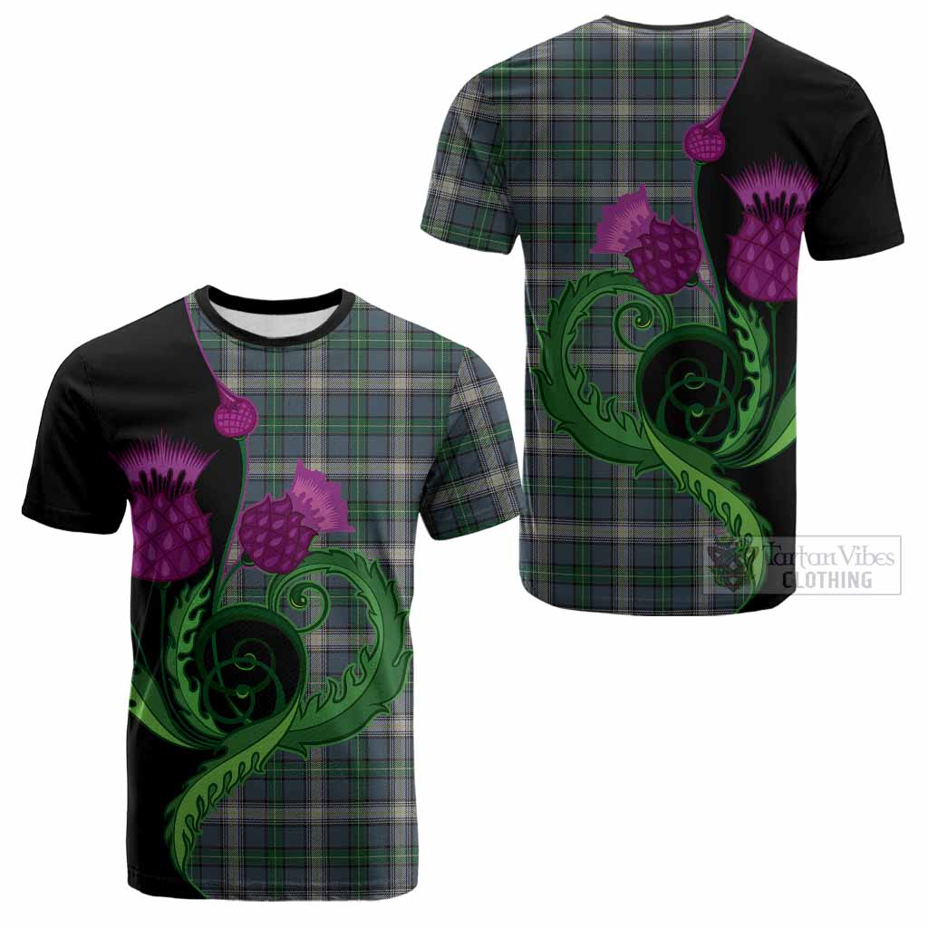 MacDowall (McDowall) Tartan Cotton T-shirt Traditional Scottish Thistle