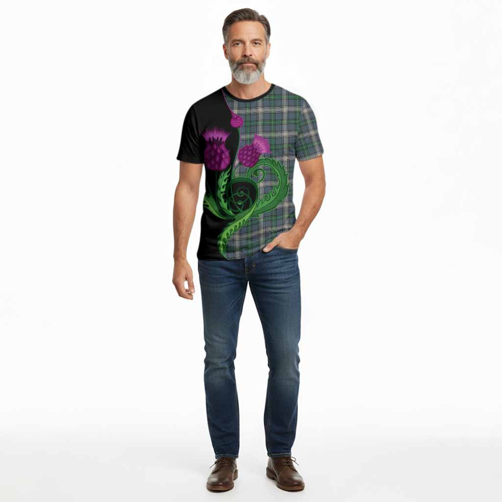 MacDowall (McDowall) Tartan Cotton T-shirt Traditional Scottish Thistle