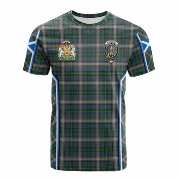 MacDowall (McDowall) Tartan Crest Cotton T-shirt Scotland Coat of Arm Flag Style - Tartan Vibes Clothing