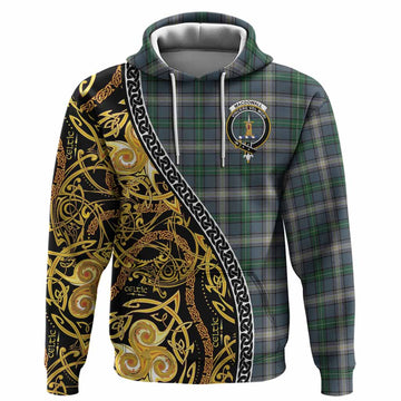 MacDowall (McDowall) Tartan Crest Hoodie Celtic Knot and Triple Trickle Spiral Symbols