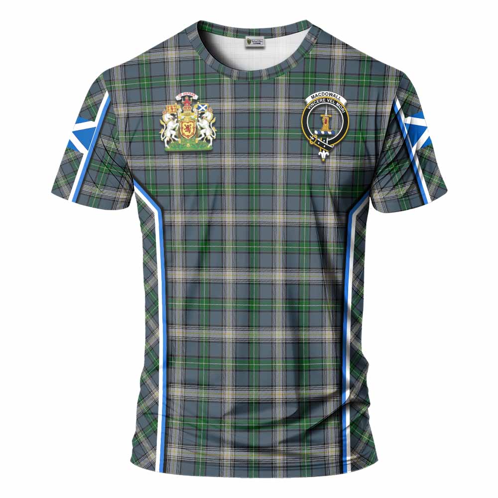 MacDowall (McDowall) Tartan Crest T-shirt Scotland Coat of Arm Flag Style - Tartan Vibes Clothing