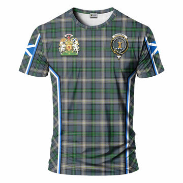 MacDowall (McDowall) Tartan Crest T-shirt Scotland Coat of Arm Flag Style